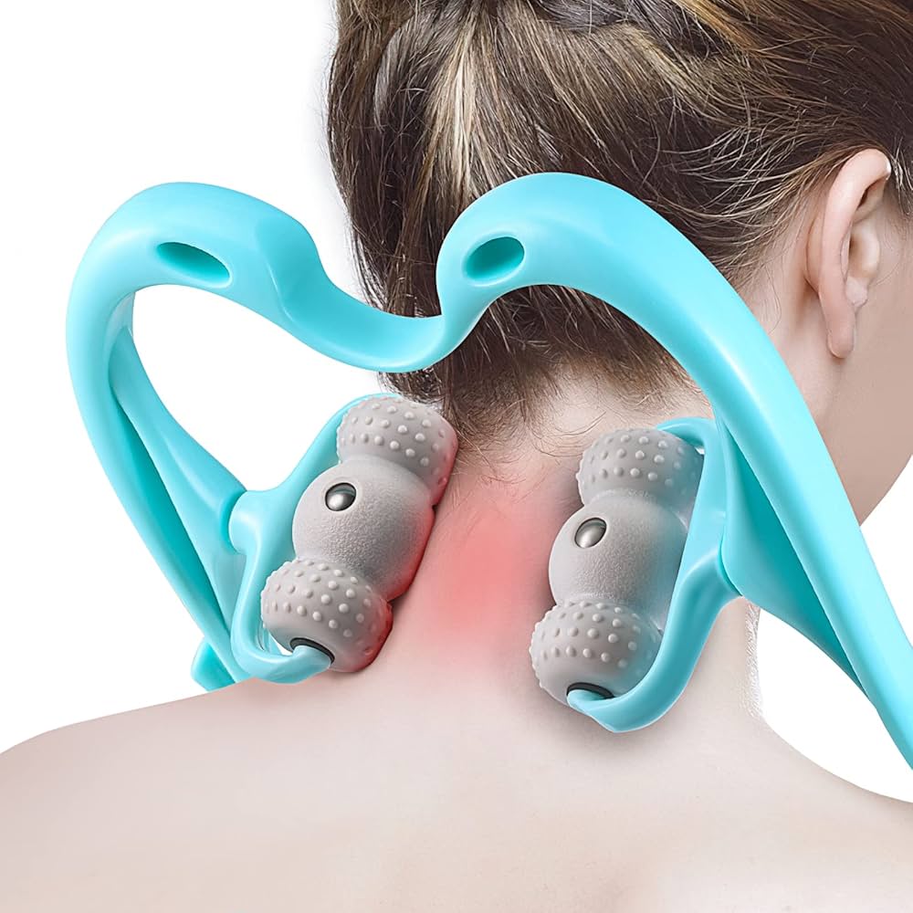 Product details of Neck Massage Roller, Neck Massager, Neck and Shoulder Hand Massager with 6 Ball Massage Points, Neck Pain Relief Massager for deep tissues of Neck, Back, Shoulders, Waist and Legs.