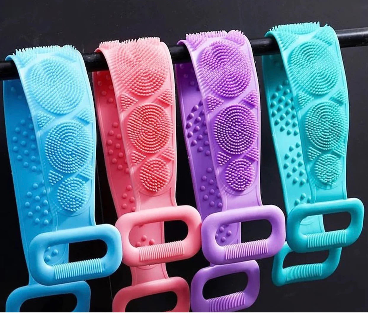 Single Side Bath Towel Scrubber ( Random Color ) | Silicone Scrubber WhatsApp: 03108581141