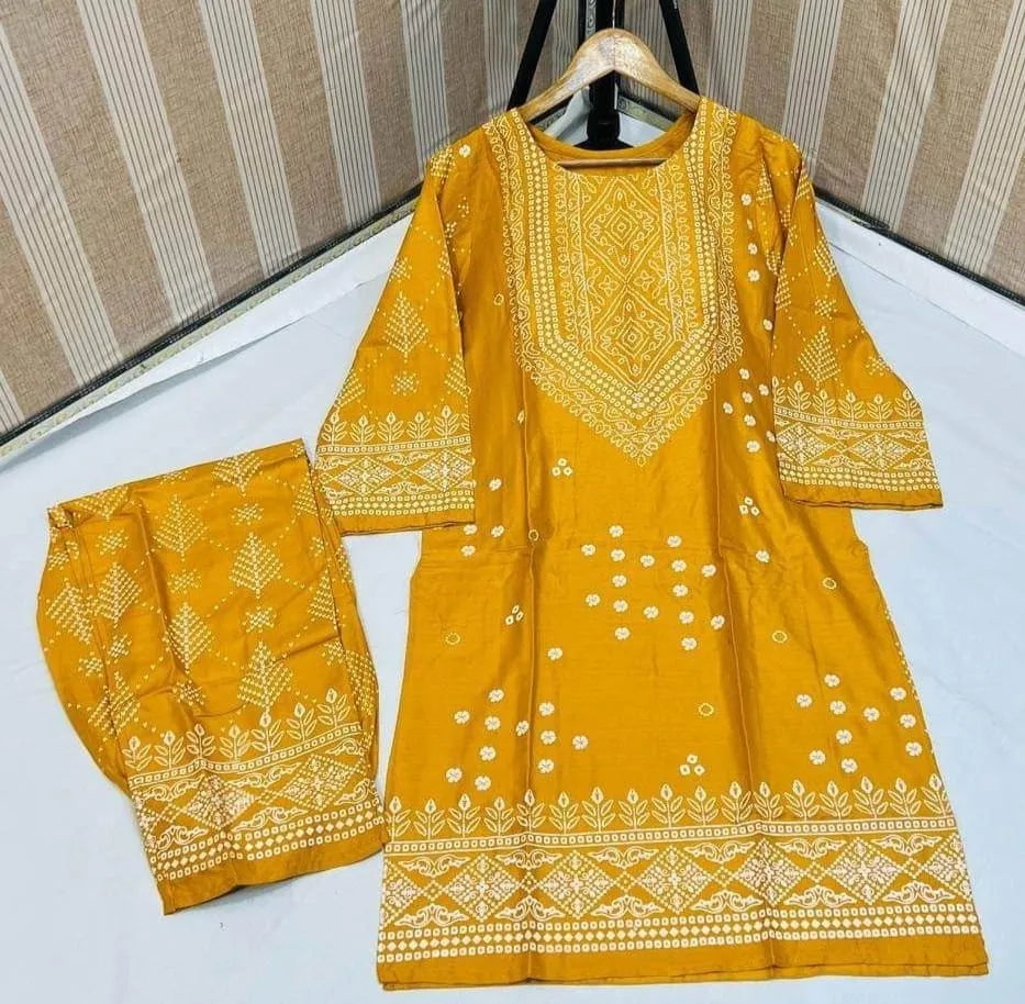 Stylish Collection stiTched New Chunri 2pc Dress for Women - Dress For Girls - Dress For Women - Stitched Suit for Girls - Stitched Suit For Women