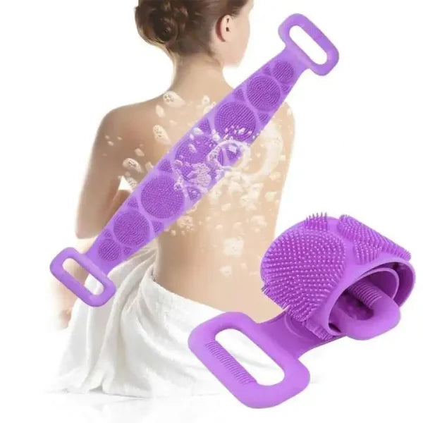 Single Side Bath Towel Scrubber ( Random Color ) | Silicone Scrubber WhatsApp: 03108581141
