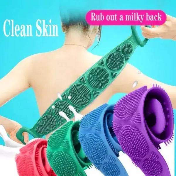 Single Side Bath Towel Scrubber ( Random Color ) | Silicone Scrubber WhatsApp: 03108581141