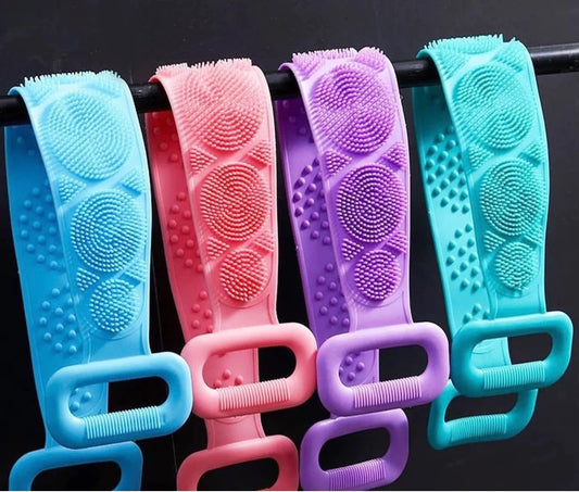 Single Side Bath Towel Scrubber ( Random Color ) | Silicone Scrubber WhatsApp: 03108581141
